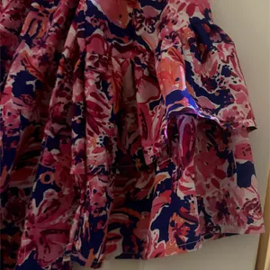 Floral ladies Dress - Pink and Blue knee length thumbnail 3