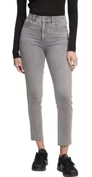 Gap Jeans Women 26 Gray Denim‎ Vintage Slim Sky High Ankle Raw Hem Streetwear thumbnail 1