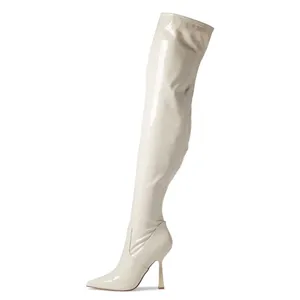 Steve Madden Venuss over the knee‎ boot Upper heel bone patent shoe size 7.5 thumbnail 2