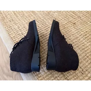 Vintage Talbots Brown Felt Lace-Up Ankle desert-style chukka women’s boots thumbnail 6