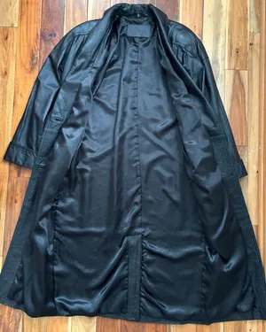 Jacqueline Ferrar Black Leather Trench Coat – Made in Korea thumbnail 10
