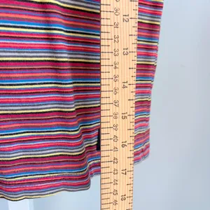 Gap Multicolor Striped Baby Tee Y2K 90s Crop Top Women's XS thumbnail 5