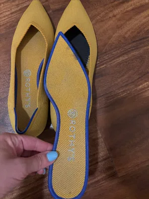 ROTHY’S The Point Flat Shoes in Marigold Yellow thumbnail 8