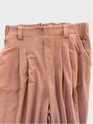 Size S (Tall) Halara High Waisted Plicated Side Pocket Wide Leg Pants Rose Tan thumbnail 3