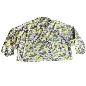 NEW Nike Women's Sportswear Oversized Green And Tan Camouflage Nylon Jacket XXL thumbnail 3