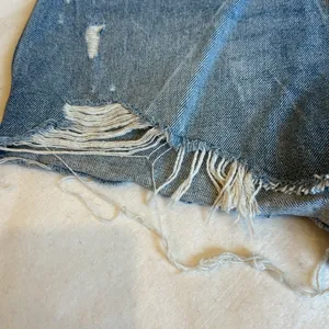 Abercrombie & Fitch Natural Rise distressed denim shorts thumbnail 5