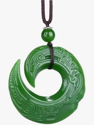 Green Jade Spiral Pendant Necklace - Women Jewelry thumbnail 1