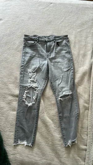 American Eagle Next Level Stretch Jeggings High-Rise Grey thumbnail 3