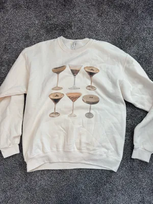 Espresso, martini sweatshirt Tan Size L thumbnail 3