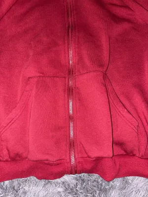 Burgundy Zip-Up Hoodie thumbnail 4