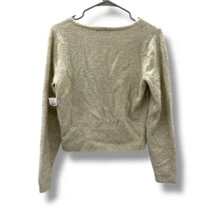 Old Navy Metallic‎ Party Cardigan Women's Small Gold Button Front Holiday thumbnail 2