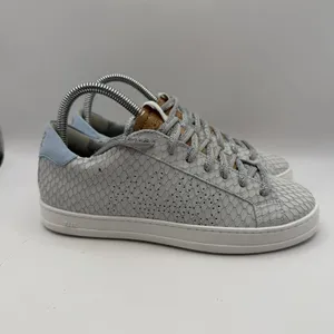 P448 Women's John Margot Sneaker Shoes Blue White‎ Cork Size EU 36 US Size 6-6.5 thumbnail 4