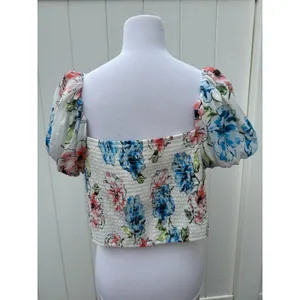 Abercrombie & Fitch Ruched Puff Sleeve Scoopneck Top Size XL thumbnail 6