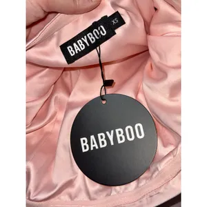 NWT Babyboo Leoni Blush Pink Satin Ruched Strapless Mini Dress Womens Size XS thumbnail 12
