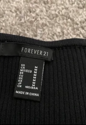Bodysuit Forever 21 Black Ribbed Size Medium NEW WOMENS thumbnail 2