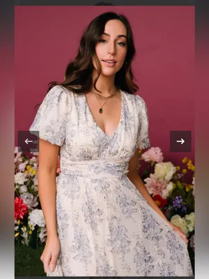 Nwt Baltic born Ardley Maxi Dress | Cream + Blue floral embroidered $148 fall thumbnail 4