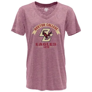 NWOT Blue 84 Boston College Eagles Burnout V Neck Graphic Tee Women Medium thumbnail 2