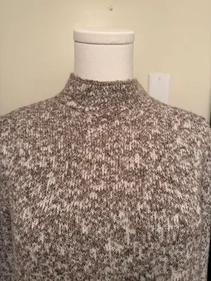 Pure Jill longer length long sleeve marbled pattern turtleneck sweater thumbnail 4