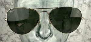 Ray Ban Vintage Aviator Large Gold Metal Sunglasses RB8026 Made‎ in Italy thumbnail 1