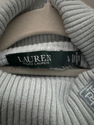 Ralph Lauren Light Blue Ribbed Turtleneck Sweater thumbnail 4