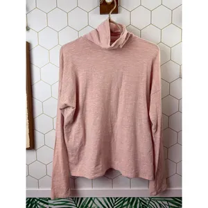 Madewell Light Pink Boxy Lightweight Cotton Turtleneck Tee - Size - Small thumbnail 5