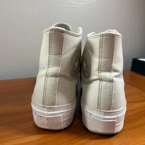 Converse Chuck Taylor All Star High Lift Platform Sneaker Shoe‎ Off White W9 thumbnail 5