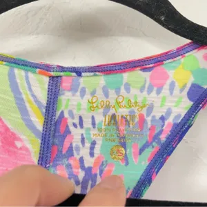 Lilly Pulitzer Multi Color Sleeveless Blouse Womens XS Bright Beachy Tropical thumbnail 3