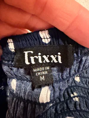 Trixxi Polka Dot Navy Halter Short Dress thumbnail 5