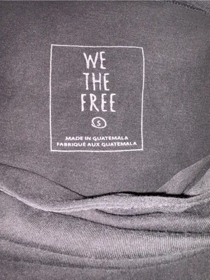 Free People We The Free Don’t You Want Me Cowl Neck Tee Grey Small thumbnail 5