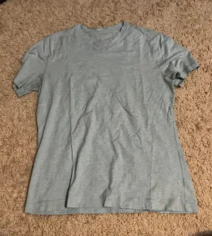 Lululemon heathered light blue v neck t shirt size medium thumbnail 1