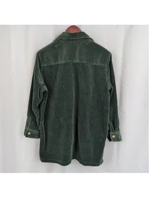 Vintage Ladies Zip Up Corduroy Shirt Jacket Medium thumbnail 5