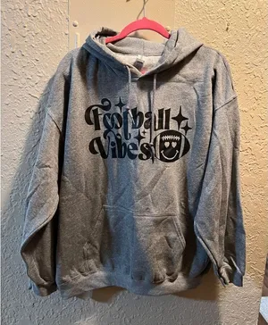 Gildan Football Vibes Hooded Sweatshirt Size XL thumbnail 1