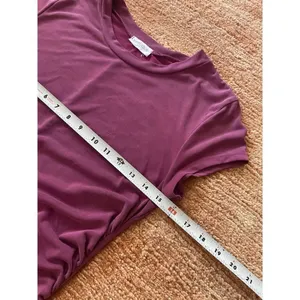 VESTIQUE Spellbinding Women’s Plum color Ruched Knit Dress Size S thumbnail 4