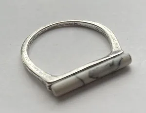 Marble Silver Womens Ring thumbnail 3