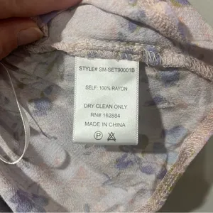 Sky to Moon small Set Purple Flowers ‎ Crop Top & Skirt Tie Front Fairy NEW thumbnail 5