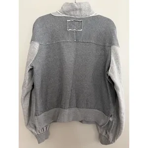 We The Free x Free People‎ Kassey Half Zip Sweatshirt Two Tone Gray Size Medium thumbnail 2
