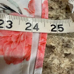 Pink Cap Sleeve Blouse with Ruffled Notched Collar Size L thumbnail 6