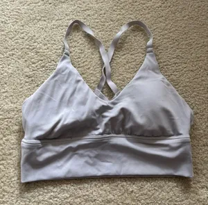 Aerie Light Gray Sports Bra thumbnail 1