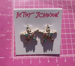 Betsey Johnson White Sea Star earrings studs thumbnail 3