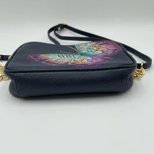 New Anuschka Hand Painted Leather RFID Camera Crossbody Bag Magical Wings thumbnail 11