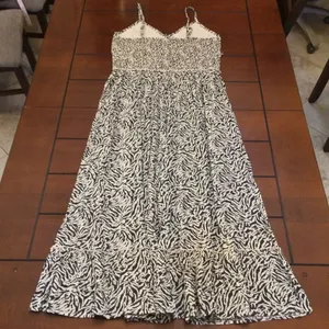 NWT Aerie Button Front Maxi Dress xxl smocked gray animal print thumbnail 9