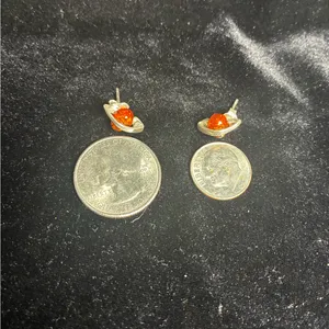 Baltic Honey Amber Stud Earrings: Sterling Silver Gemstone thumbnail 7