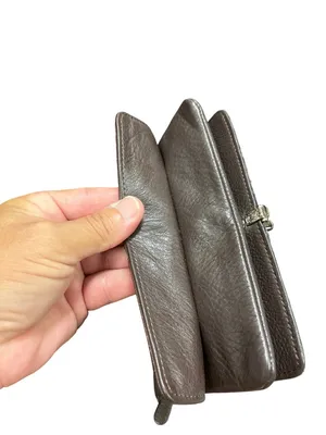 Brighton wms vintage brown leather zebra clutch wallet sz 7.5"x5" SKU 10-787 thumbnail 6