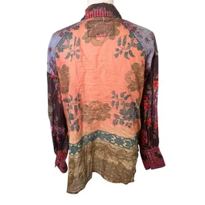 Free People Women's Flower Patch Cotton Button-Front Top S thumbnail 3