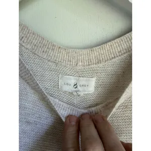 Lou & Grey Oatmeal Cotton Sweater Large Lightweight Coastal Beach Cover Up thumbnail 9