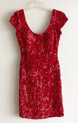 Scala Red Sequin Mini Dress thumbnail 1
