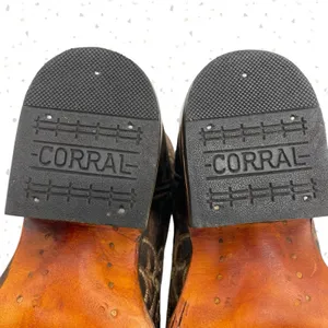 Corral Boots Brown Tan Embroidered Square Toe Western Cowboy Roper Rodeo Size 6 thumbnail 12