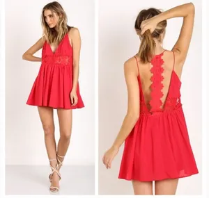 Jetset Diaries Grazie Red Lace Mini Dress XS NWT Backless‎ Scallop Party thumbnail 2