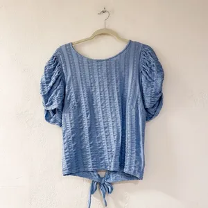 Free People Star Struck Open Back Top in Blue Extra Large thumbnail 2