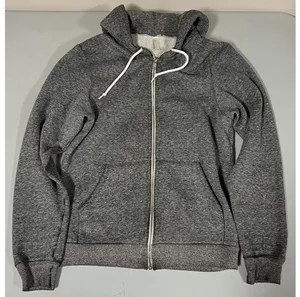 American Apparel Gray Marled Zipper Sweater Sweatshirt Hoodie Outerwear XS 🩶 thumbnail 2